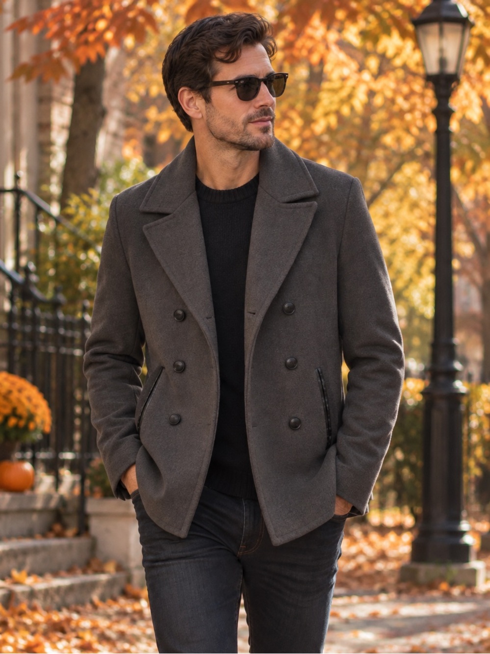 Men’s Double Breasted Pea Coat